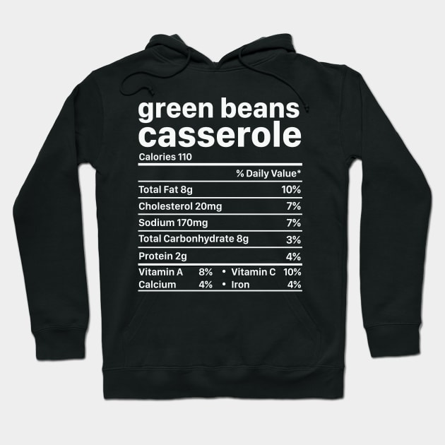 Green Beans Nutrition Thanksgiving Day Hoodie by mo designs 95